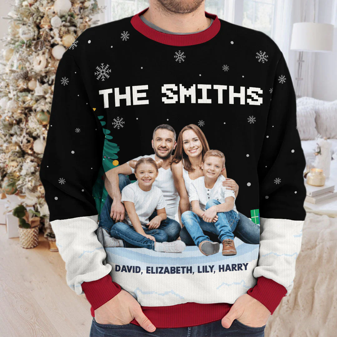 Custom Photo Best Family Ever - Personalized Ugly Sweater - Christmas Gift For Family Members NA94 - Image 2