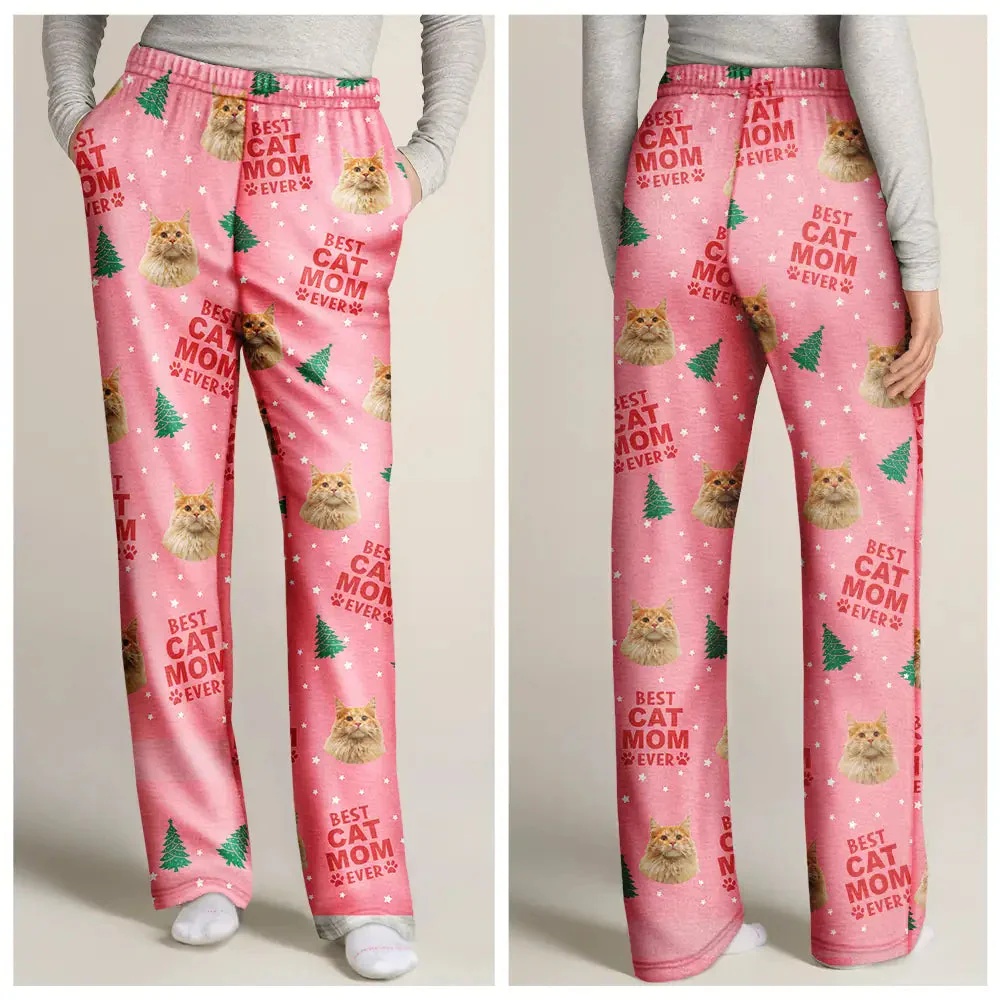 Custom Photo Best Pet Dad Mom Ever Christmas Tree - Gift For Pet Lovers - Personalized Pajama Pants NA94 - Image 2