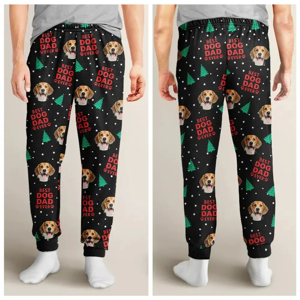 Custom Photo Best Pet Dad Mom Ever Christmas Tree - Gift For Pet Lovers - Personalized Pajama Pants NA94 - Image 3