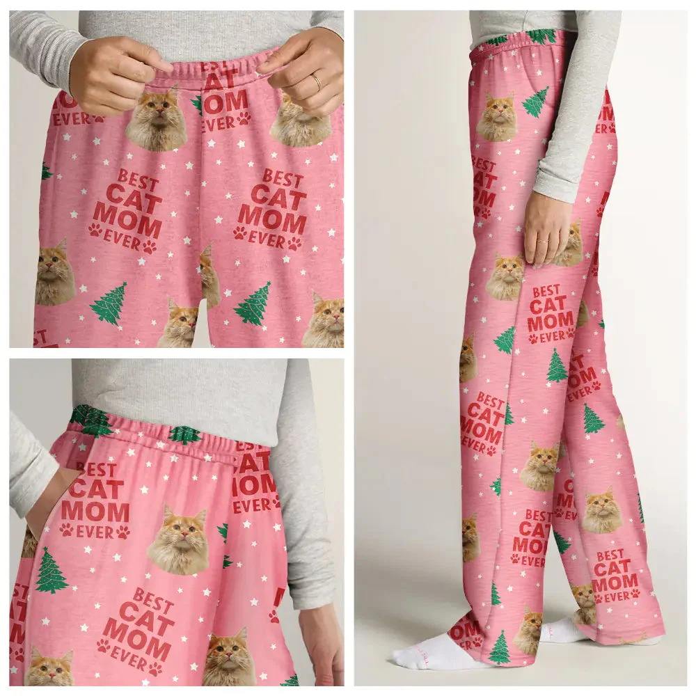 Custom Photo Best Pet Dad Mom Ever Christmas Tree - Gift For Pet Lovers - Personalized Pajama Pants NA94 - Image 4