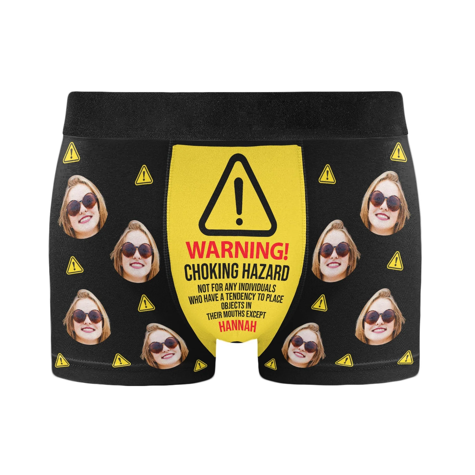 Custom Photo Choking Hazard - Gift For Boyfriend, Husband, Anniversary - Funny Personalized Custom Boxer Briefs, Men's Boxers - Image 2