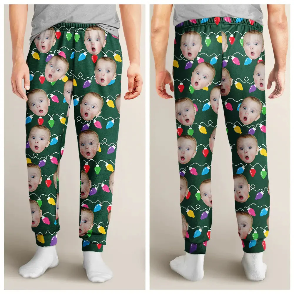 Custom Photo Christmas Family Pet Face - Gift For Family Members, Pet Lovers - Personalized Pajama Pants - NA94 - Image 3