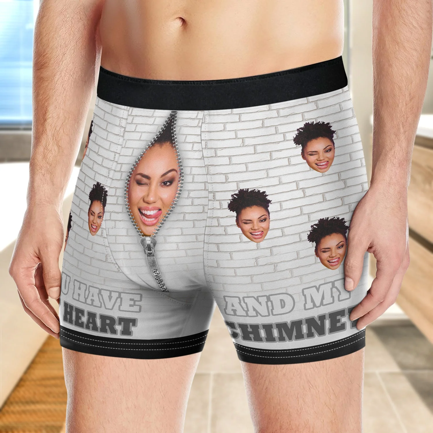 Custom Photo Couple You Have My Heart - Gift For Boyfriend, Husband, Anniversary - Funny Personalized Custom Boxer Briefs, Men's Boxers - Image 2