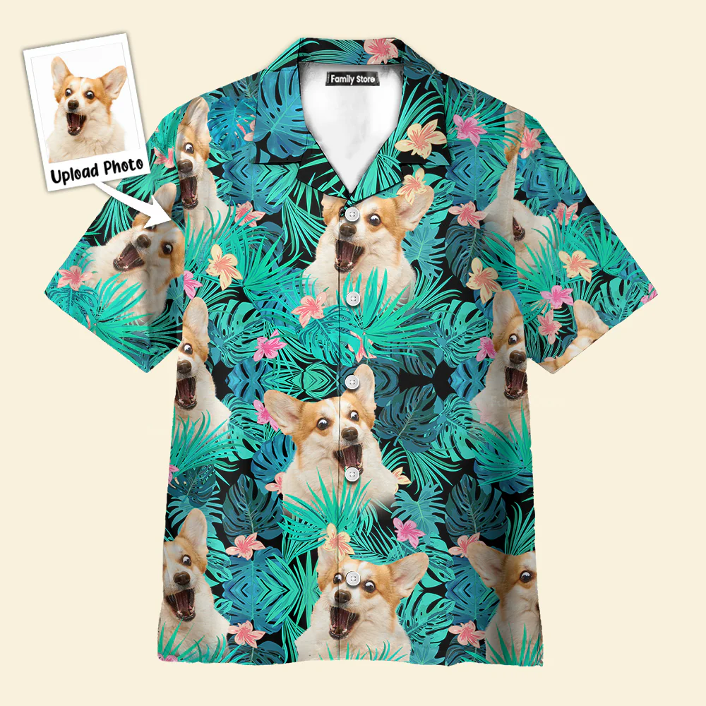 Custom Photo Pet Dog Tropical - Fuuny Personalized Hawaiian Shirt PN302185Lb - Image 3