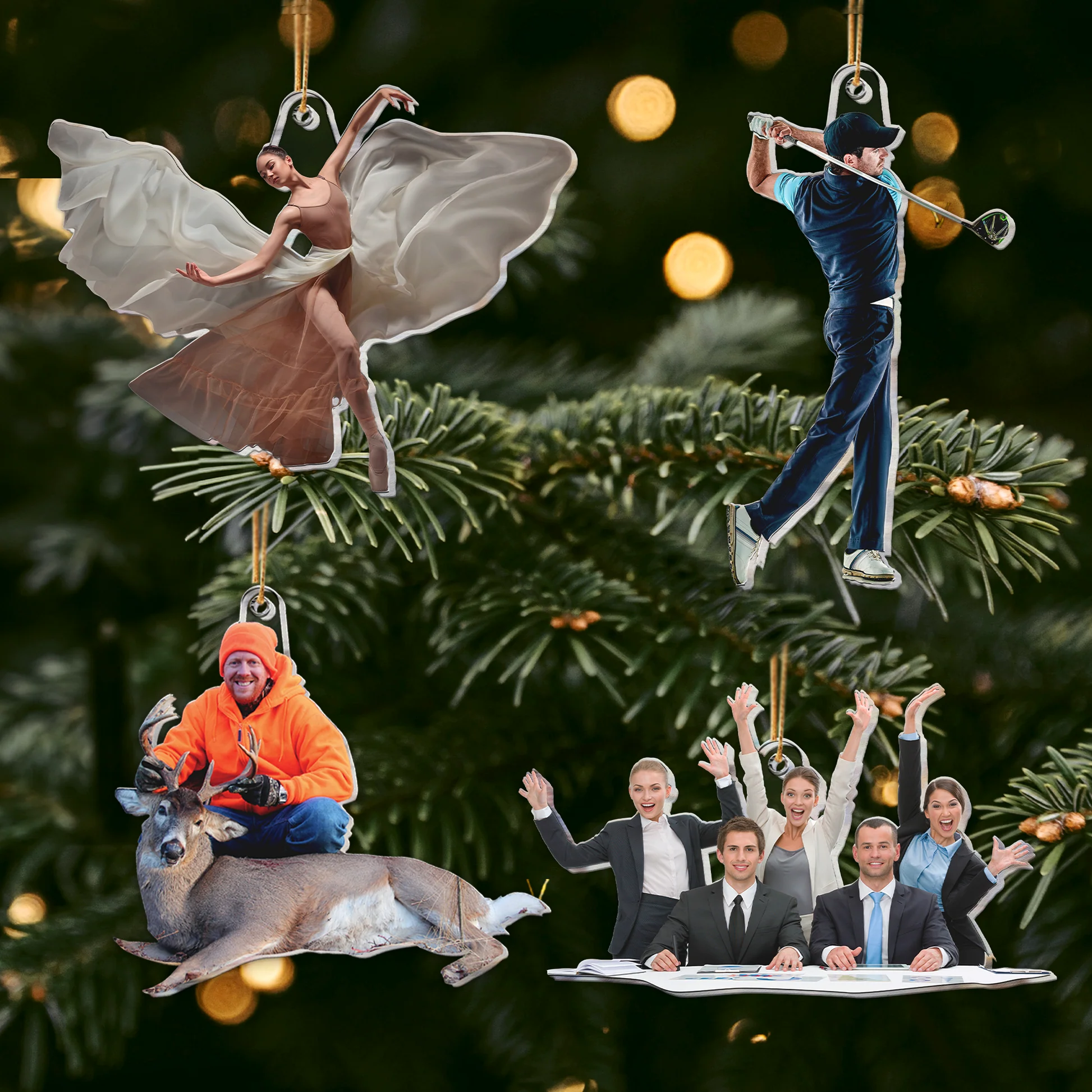 Custom Photo Coworker Gift - Personalized Coworker Photo Ornament - Image 4