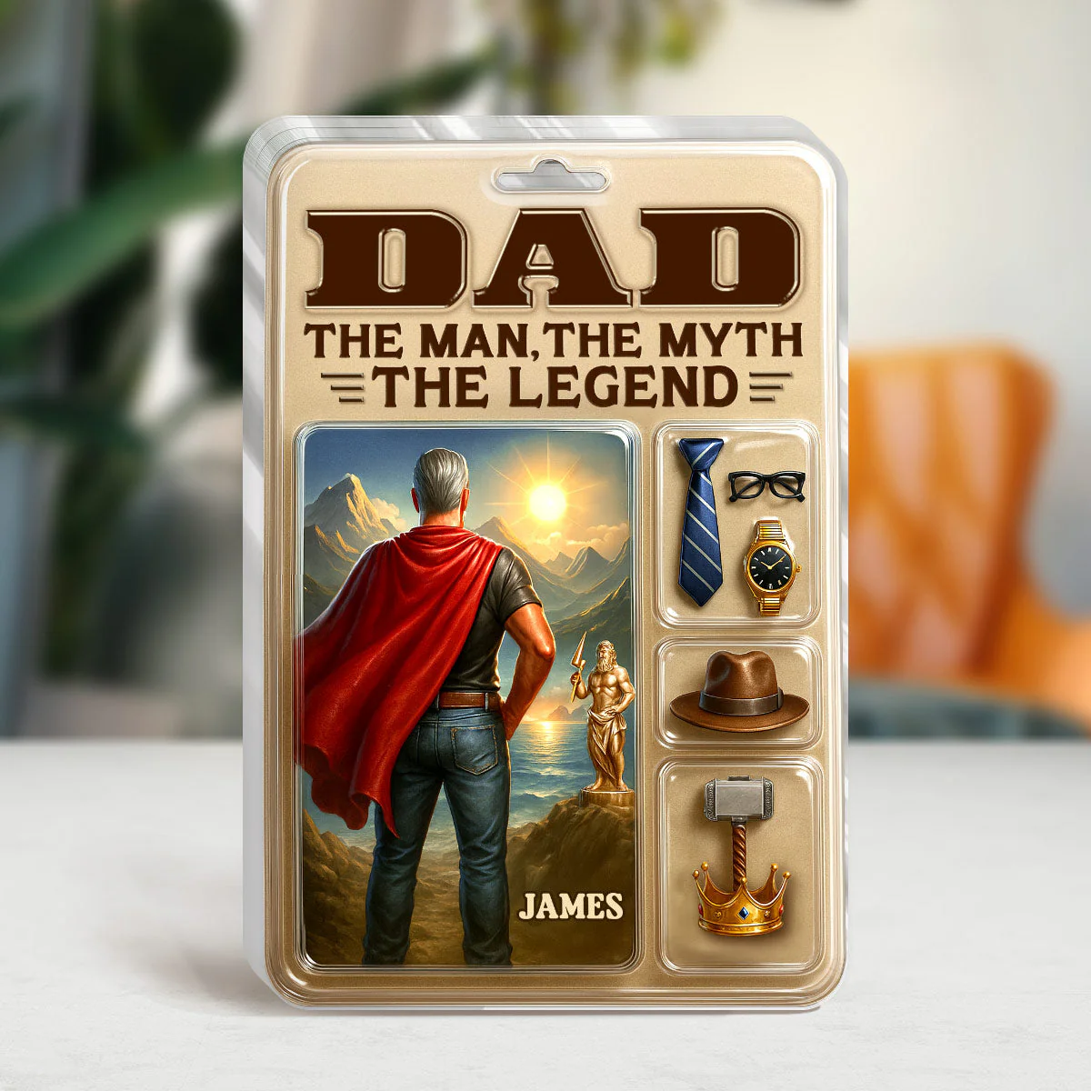 Dad The Man The Myth The Legend - Personalized Acrylic Plaque - Gift For Dad, Grandpa - Image 3