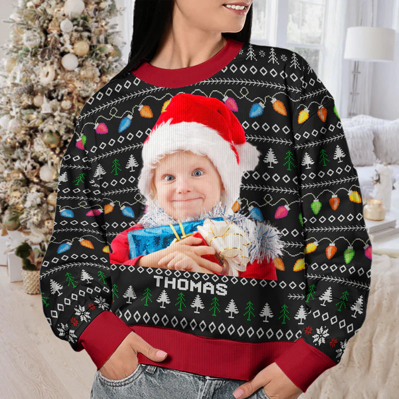Custom Photo Disorderly But Dazzling - Personalized Ugly Sweater - Gift For Family Members NA94 - Image 3