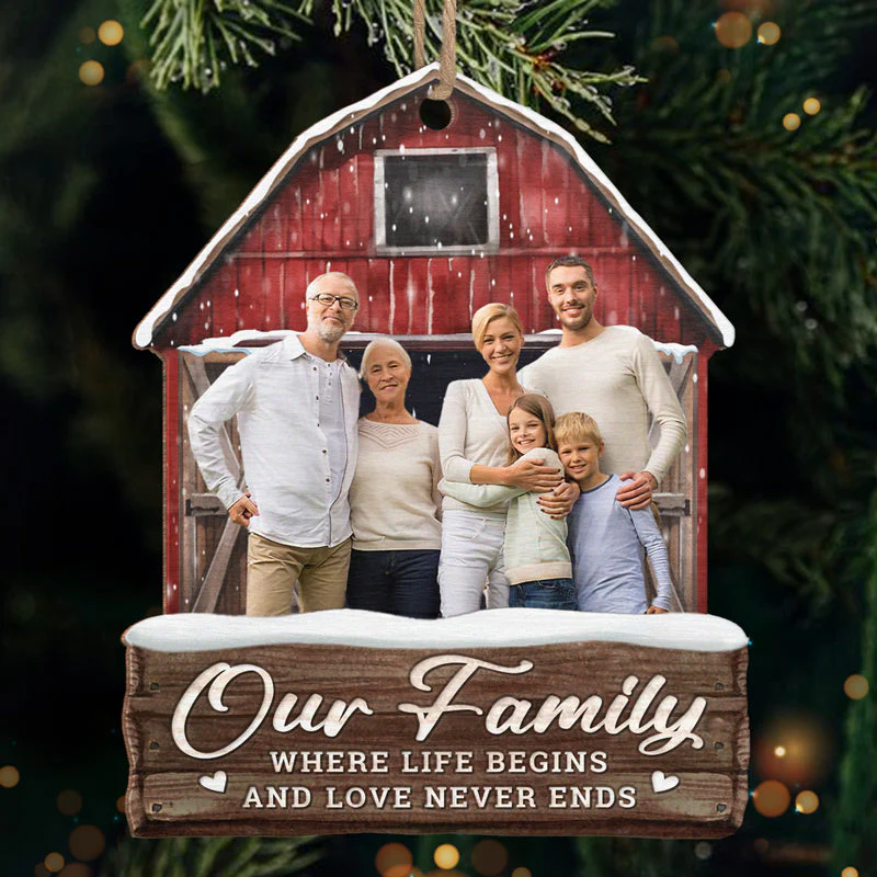 Custom Photo Enjoy The Christmas Season Together - Personalized Wood Ornament - Gift For Family Memmber - NH96 - Image 3