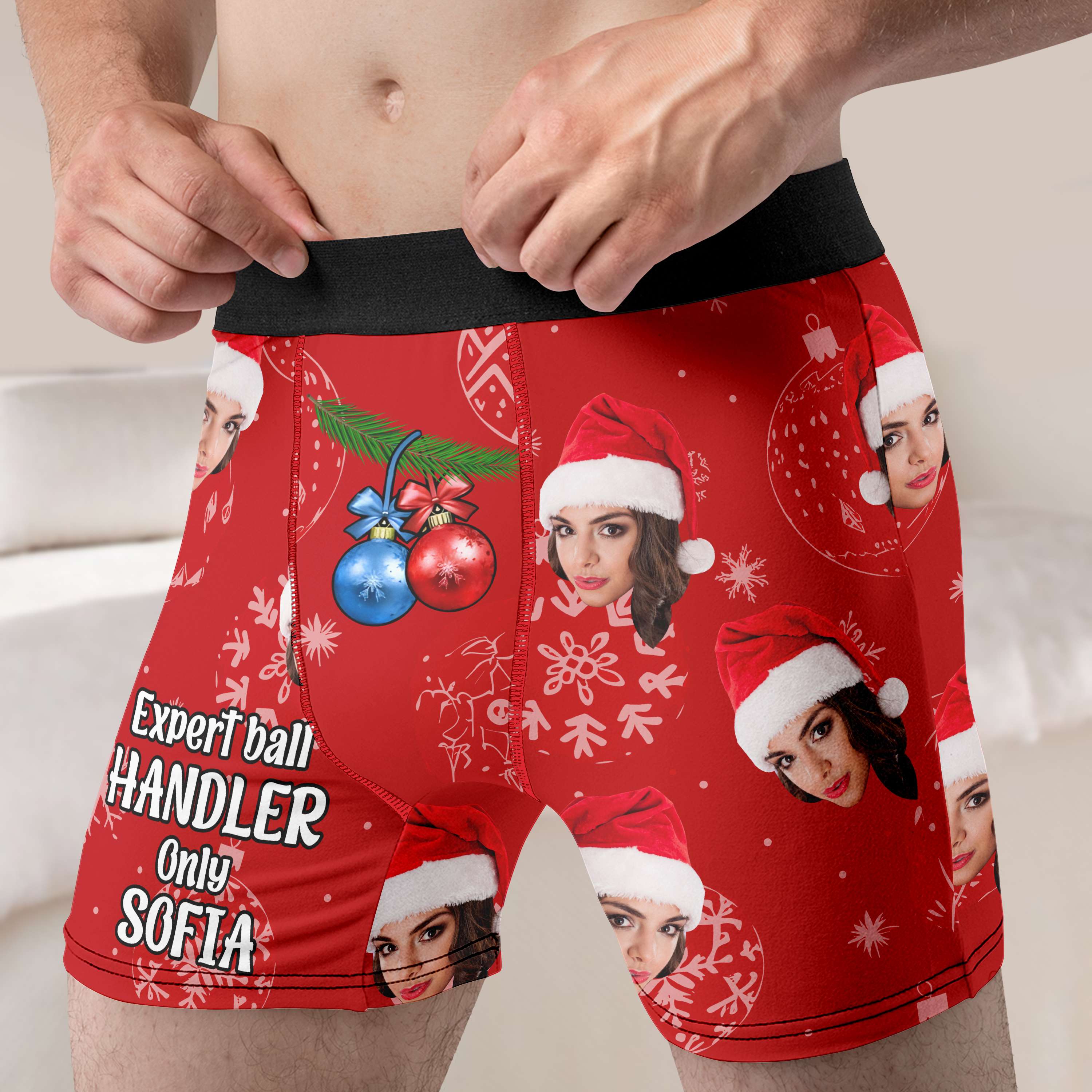 Custom Photo Expert Ball Handler Only - Gift For Boyfriend, Husband, Anniversary - Funny Personalized Custom Boxer Briefs, Men's Boxers NH96 - Image 4