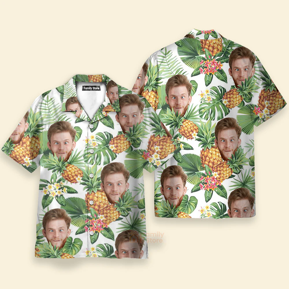 Custom Photo Face Hibiscus Flower Summer - Personalized Hawaiian Shirt - Image 4