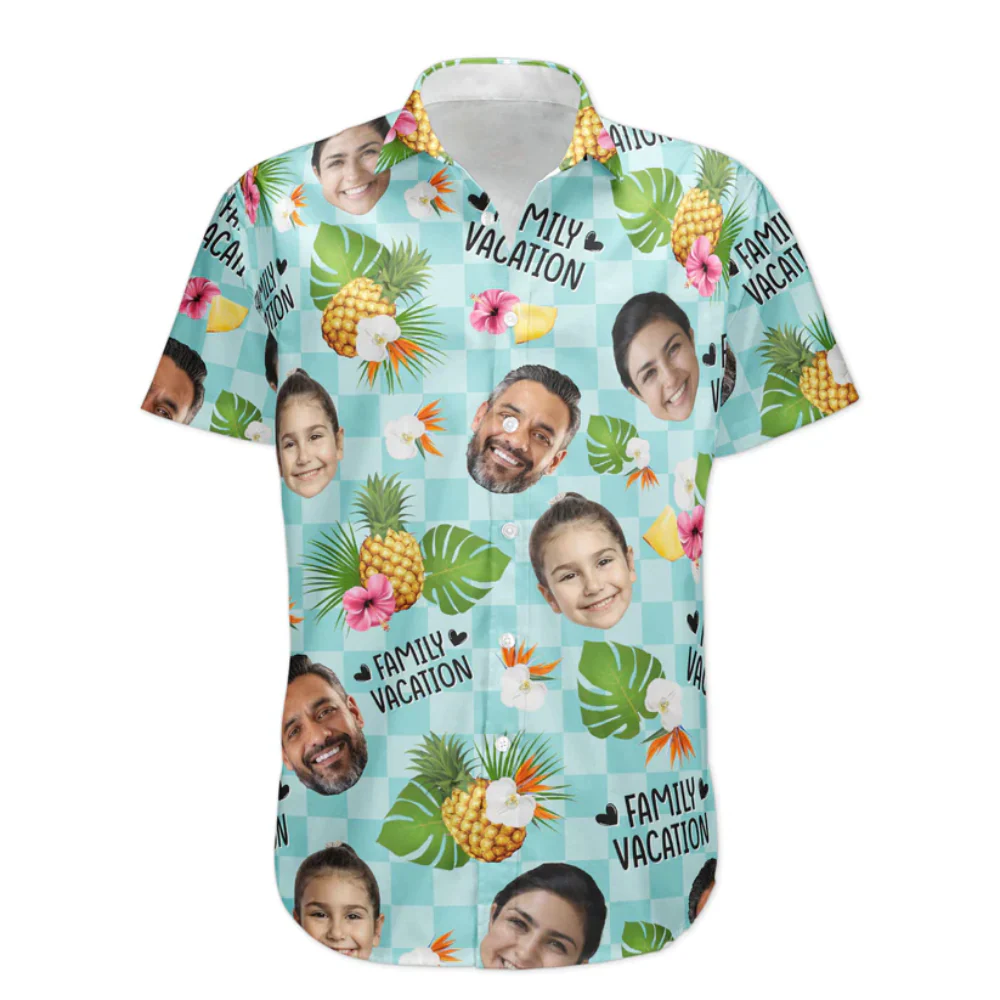 Custom Photo Family Vacation - Personalized Hawaiian Shirt Summer Vibes - Image 2