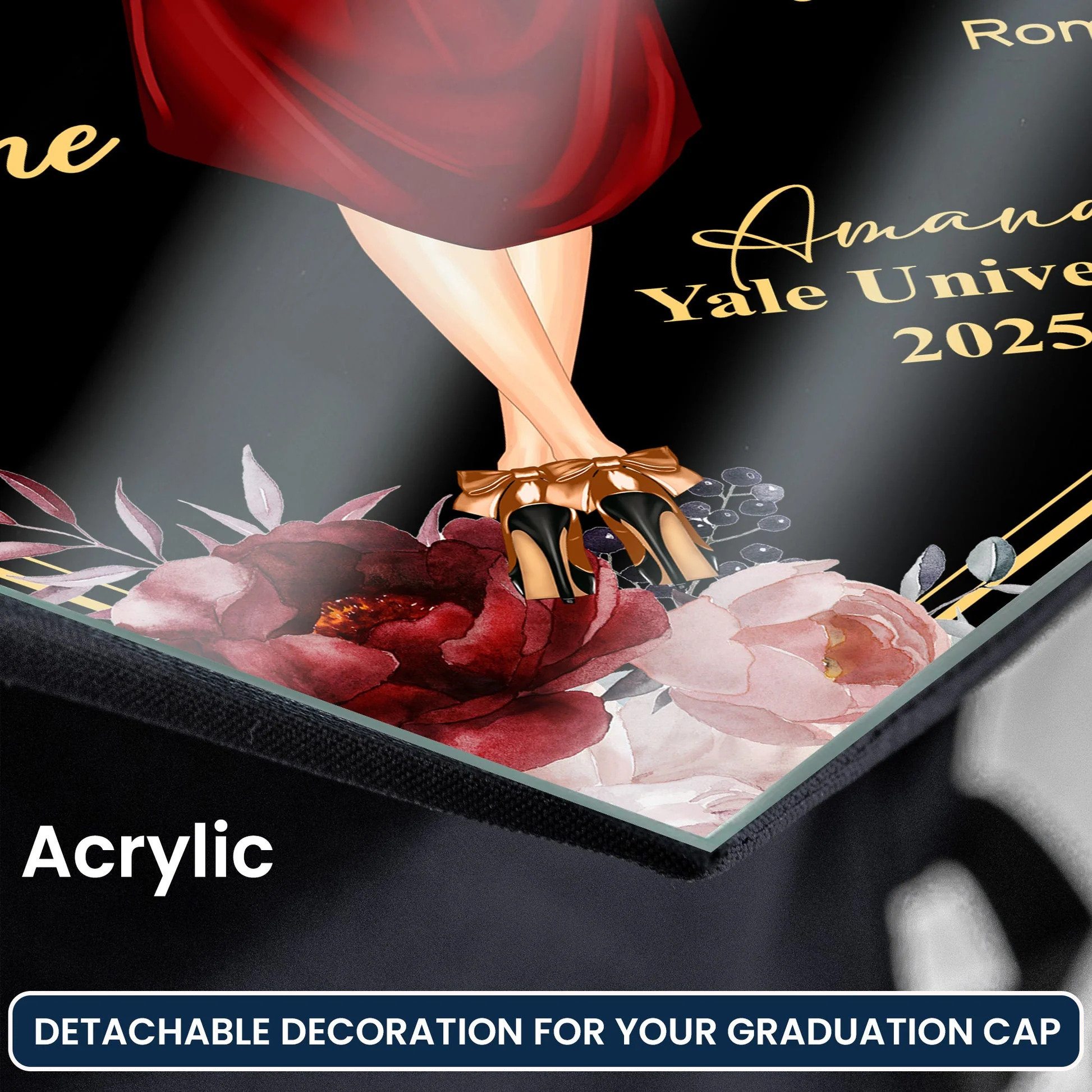 Custom Photo Finally Graduated - Personalized Graduation Cap Topper | NA94 - Image 7