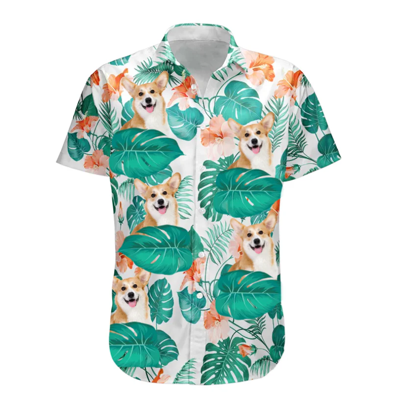 Custom Photo Funny Family Pet Face  - Gift For Pet Lovers - Personalized Hawaiian Shirt - Image 4