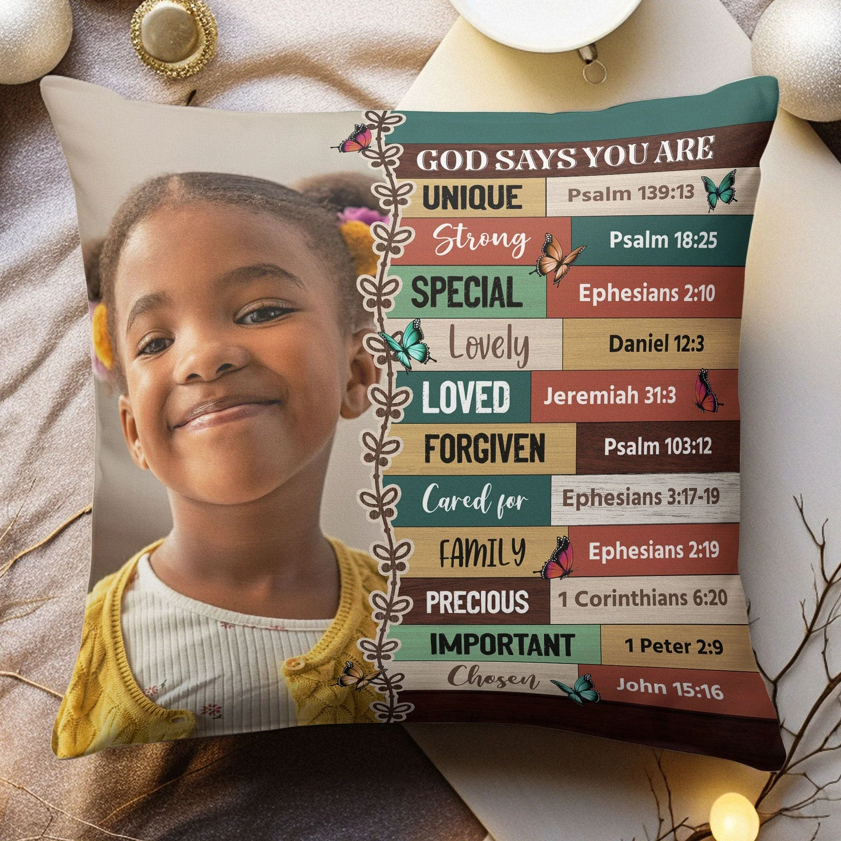 Custom Photo God Says You Are - Personalized Pillow - Gift For Kids HD95