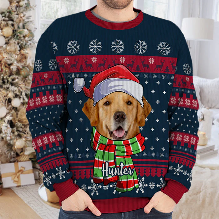 Custom Photo Have A Fetching Christmas - Personalized Ugly Sweater - Christmas Gift For Pet Owners, Pet Lovers - NH96 - Image 3
