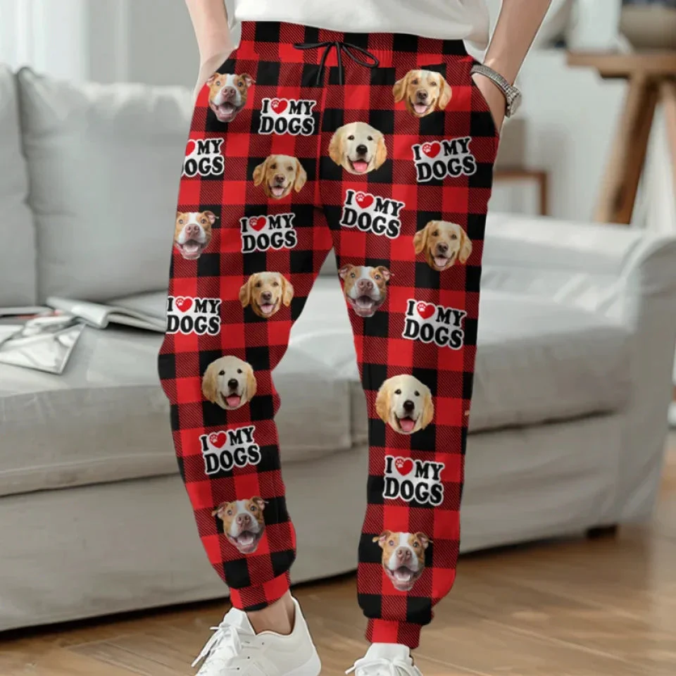 Custom Photo I Love My Fur Baby - Personalized Pajama Pants - Gift For Pet Lovers - NA94 - Image 3