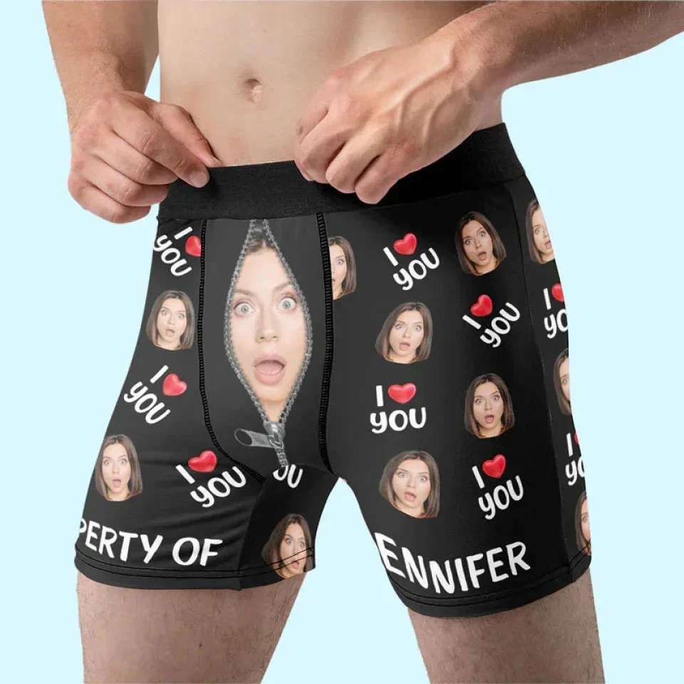 Custom Photo I Love You Always - Couple Personalized Custom Boxer Briefs, Men's Boxers - Gift For Husband Wife, Anniversary - Image 3