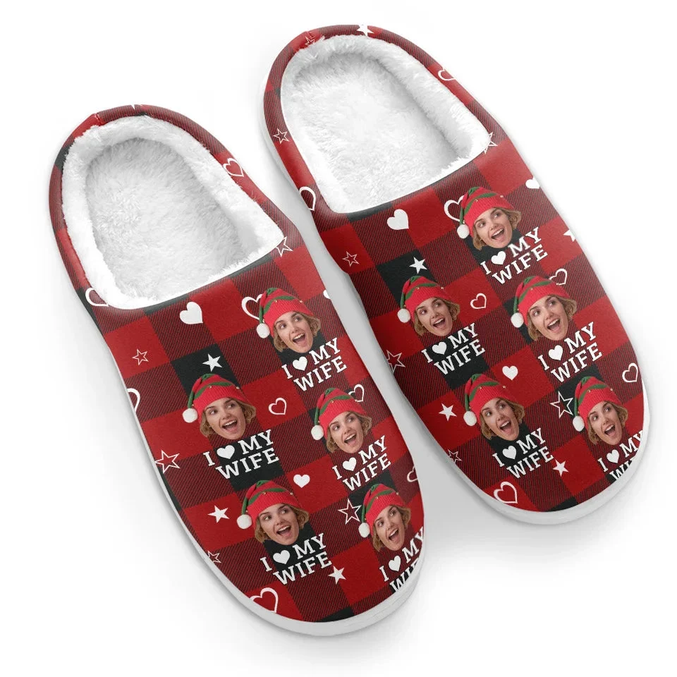 Custom Photo I Love You - Personalized Slippers - Christmas Gift For Couple, Husband Wife, Anniversary NA94 - Image 4