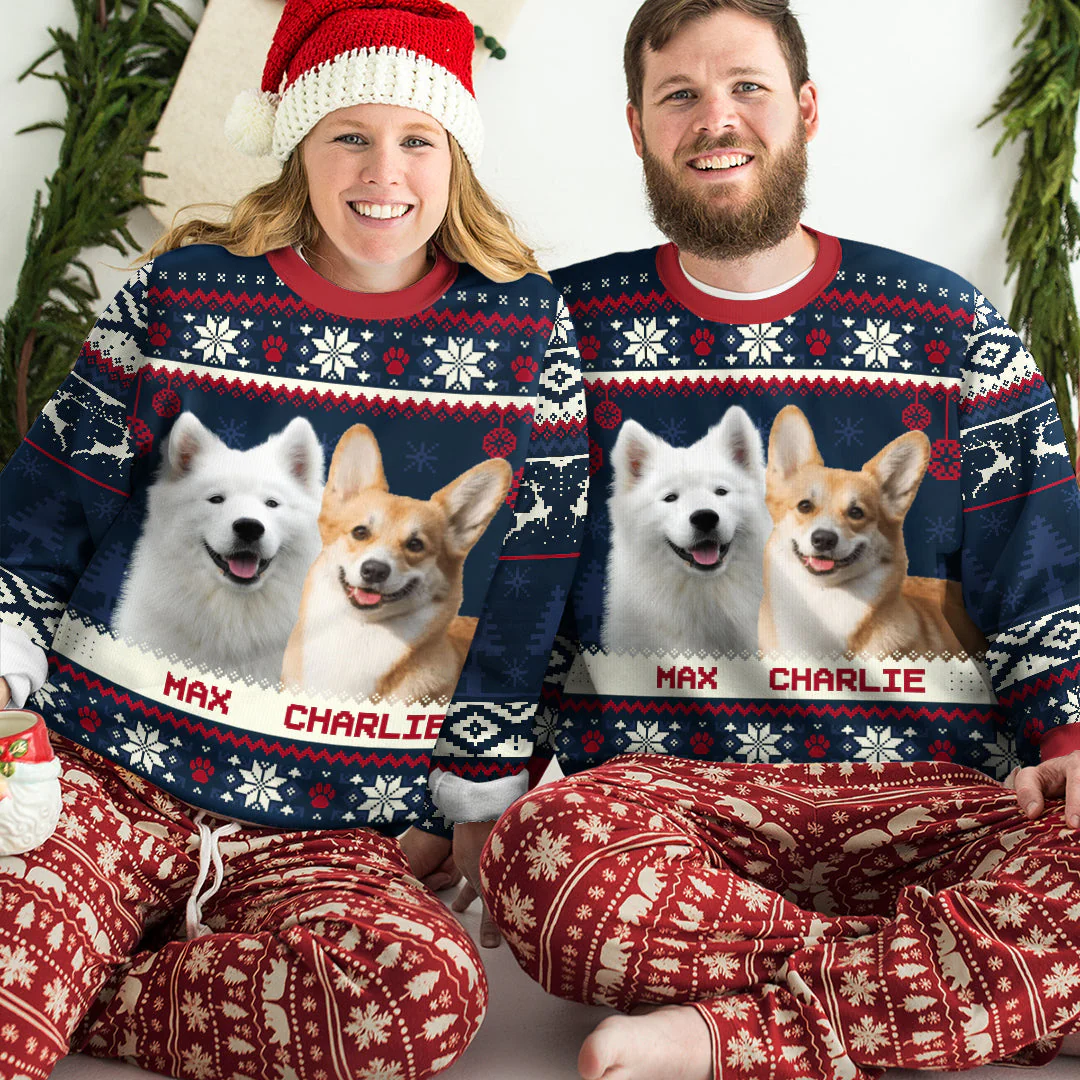 Custom Photo My Heart Is In Your Paws - Personalized Ugly Sweater - Christmas Gift For Pet Owners, Pet Lovers - NH96 - Image 2