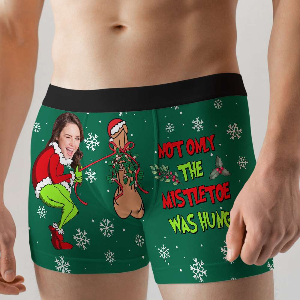 Custom Photo Not Only The Mistle Toe Was Hung - Gift For Couples - Personalized Men Boxer NH96 - Image 4