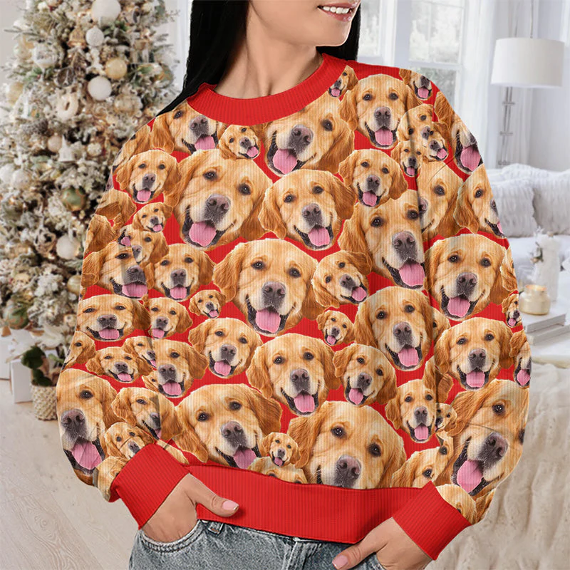 Custom Photo Pawsitive Christmas - Personalized Ugly Sweater - Christmas Gift For Pet Lovers - NA94 - Image 3