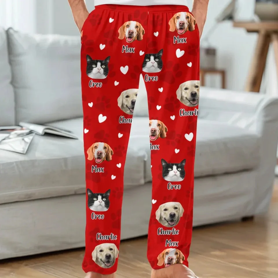 Custom Photo Pawsitively Festive And Full Of Cheer  - Personalized Pajama Pants - Gift For Pet Lovers NA94 - Image 3