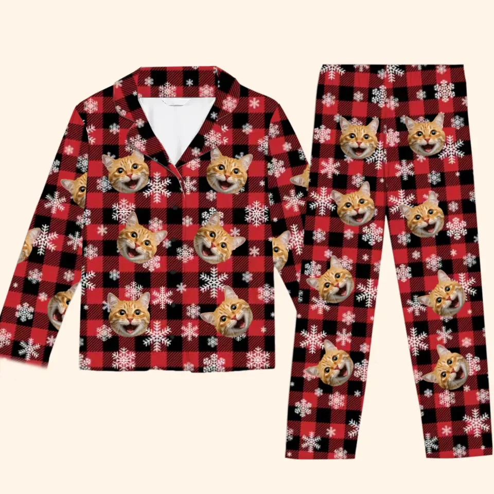 Custom Photo Snuggling Up In Cozy Pajamas Featuring Your Furry Friend - Gift For Pet Lovers - Personalized Pajama NA94 - Image 4