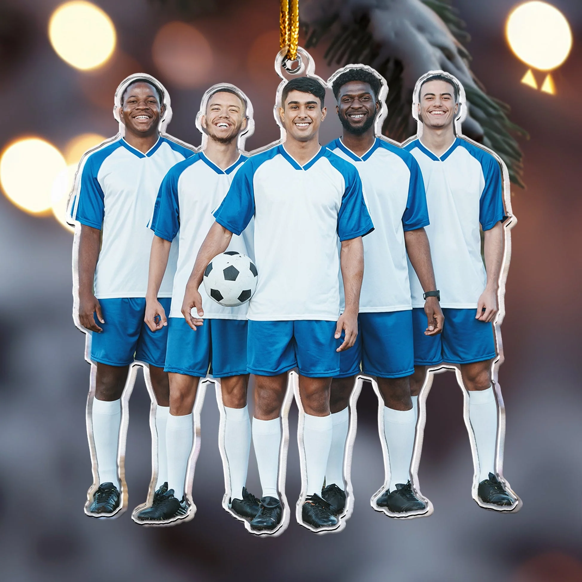 Custom Photo This Is My Soccer Team - Personalized Acrylic Photo Ornament - Image 3