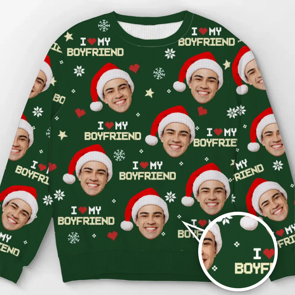 Custom Photo Together Is The Best Place To Be This Christmas - Personalized Ugly Sweater - Christmas Gift For Couple Husband Wife, Anniversary NA94 - Image 2