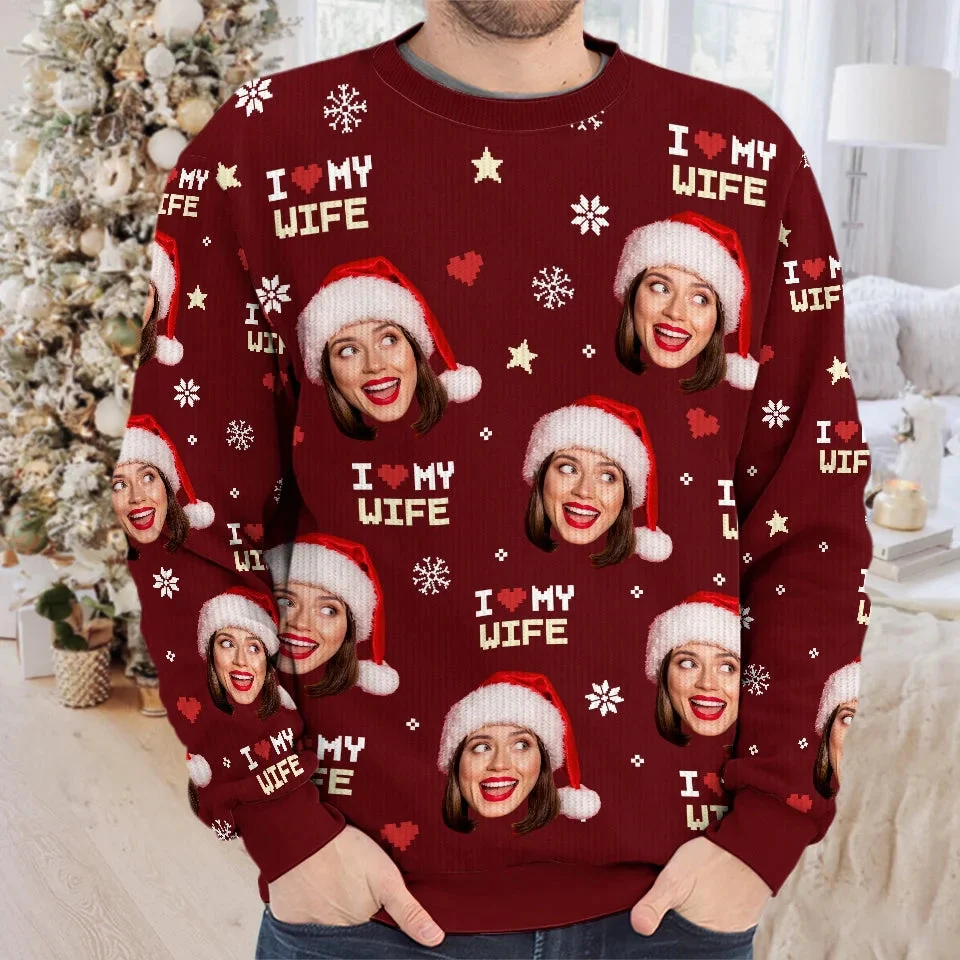 Custom Photo Together Is The Best Place To Be This Christmas - Personalized Ugly Sweater - Christmas Gift For Couple Husband Wife, Anniversary NA94 - Image 3