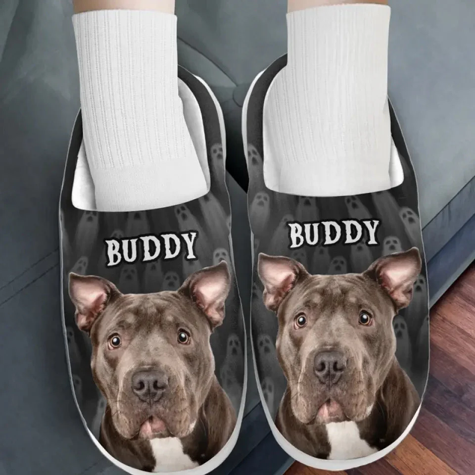 Custom Photo Trick Fur Treats - Personalized Slippers - Gift For Dog Lovers, Cat Lovers, Pet Owners NA94 - Image 2