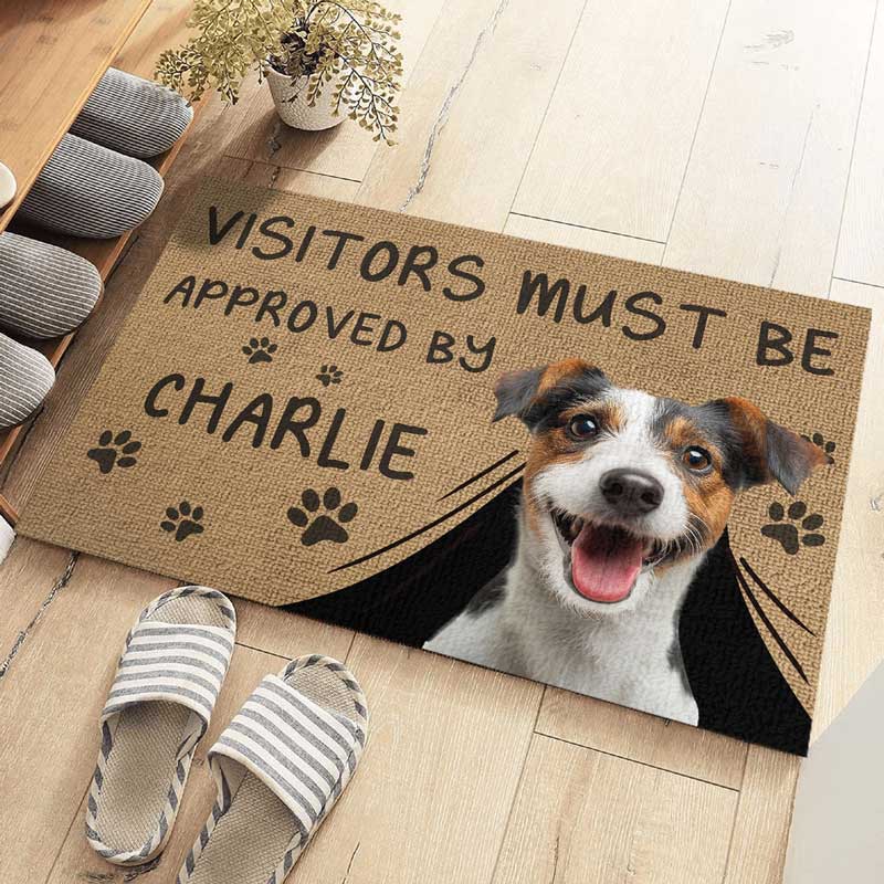 Custom Photo Visitors Must Be Approved By This Baby - Personalized Doormat - House Warming Gift For Pet Owners, Pet Lovers, Dog Mom, Cat Mom | Custom Photo NH96 - Image 3