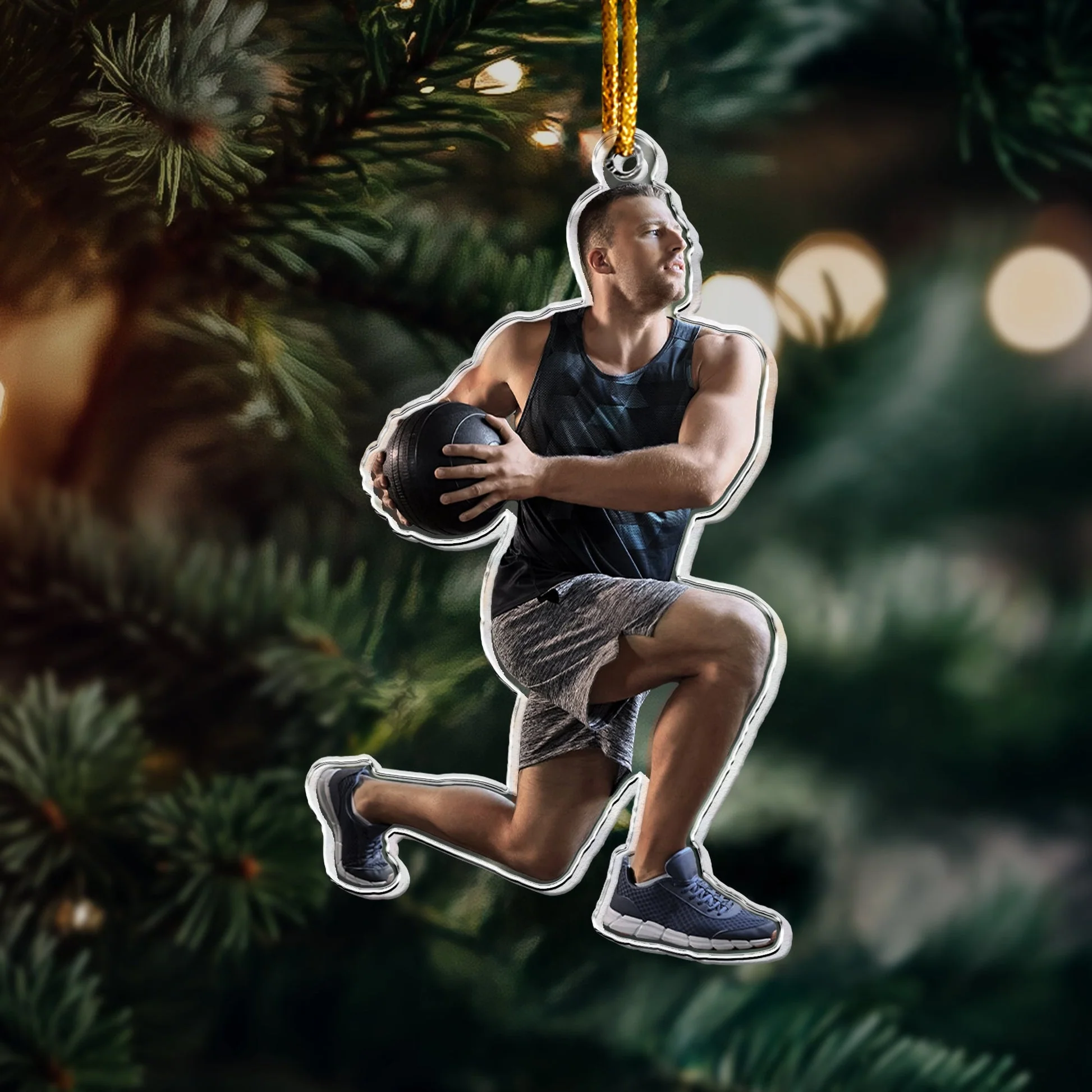 Custom Photo Workout Gifts Gym Fitness Gifts - Personalized Acrylic Photo Ornament - Image 3