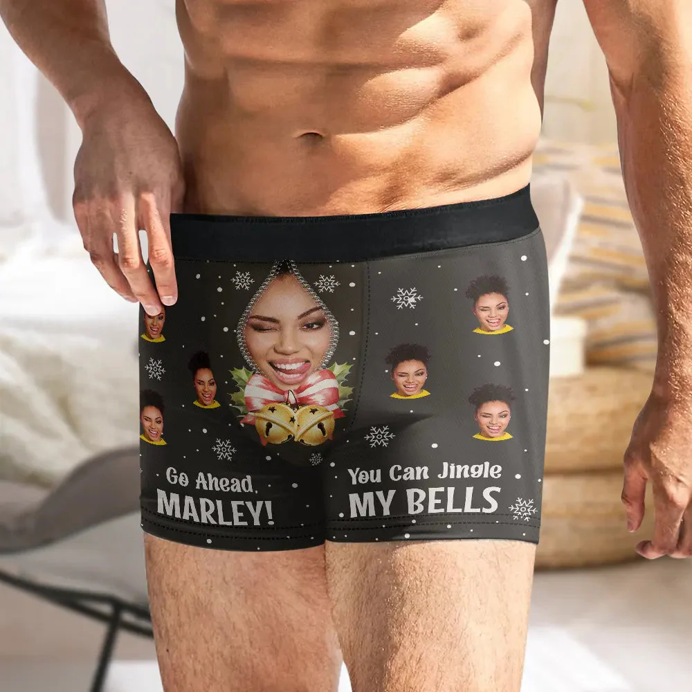 Custom Photo You Can Jingle My Bell - Gift For Boyfriend, Husband, Anniversary - Funny Personalized Custom Boxer Briefs, Men's Boxers - Image 5