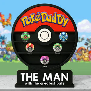 Custom PokéDad with the Greatest Balls - Unique Gift for Dad - Personalized Acrylic Plaque | PT - Image 4