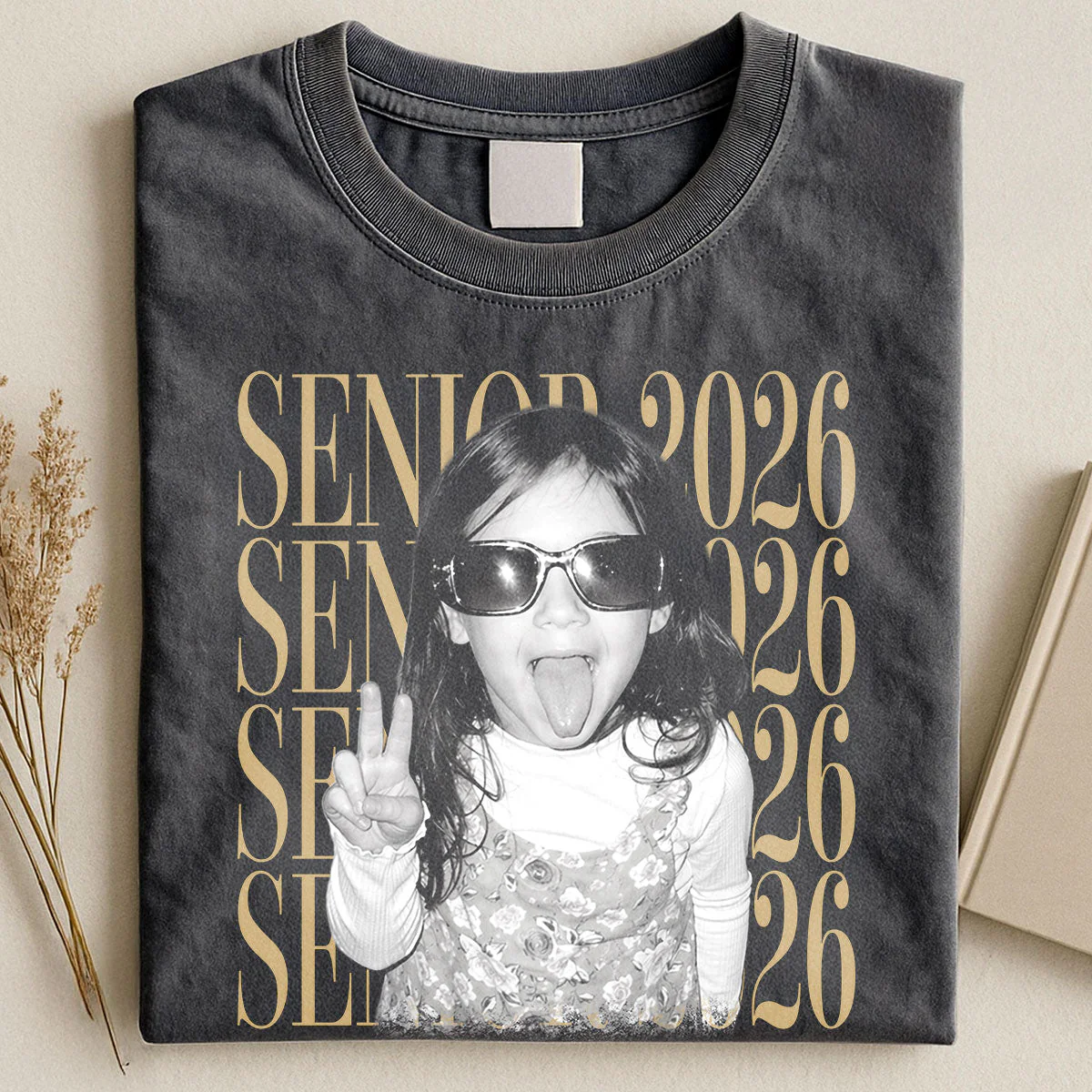 Custom Retro Vintage Photo And Year Senior - Personalized Shirt - Gift For Dad, Family Of Graduate - Image 2