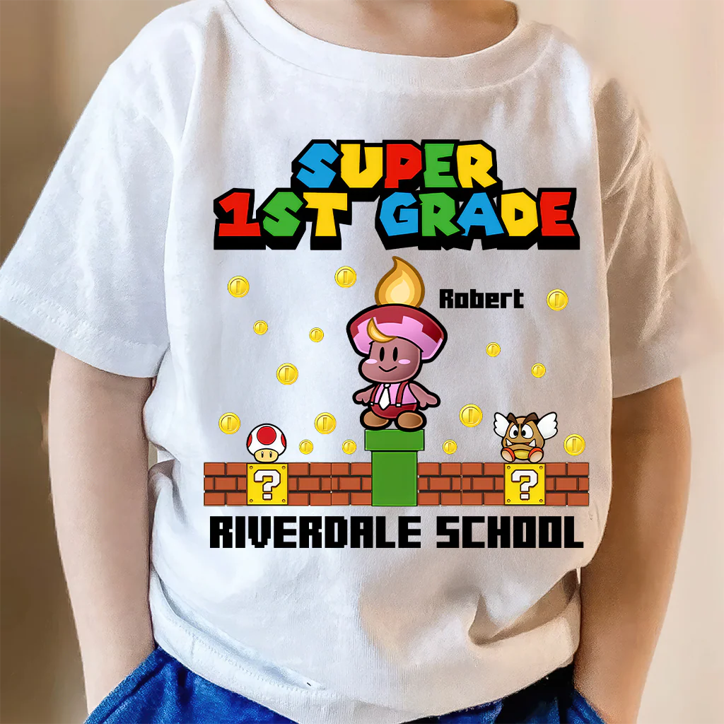 Custom Super Kid Back To School - Personalized Shirt - First Day Of School Gift For Kids | CL05 TD118 - Image 4