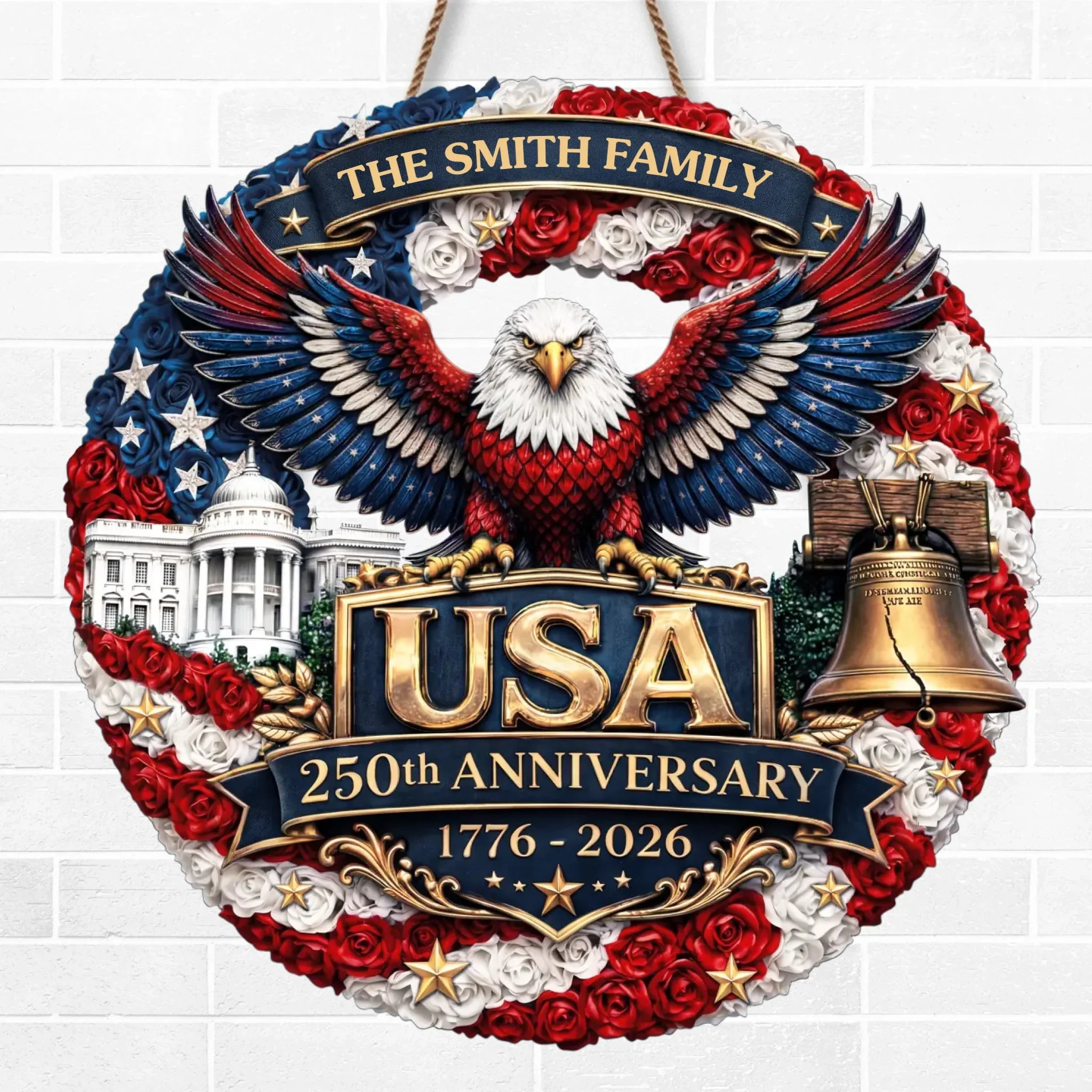 Custom Wood Sign - Personalized America 250th Anniversary Gifts For Mom, Dad, Brother, Sister, Kids - Legacy Of Brave Souls - Image 2