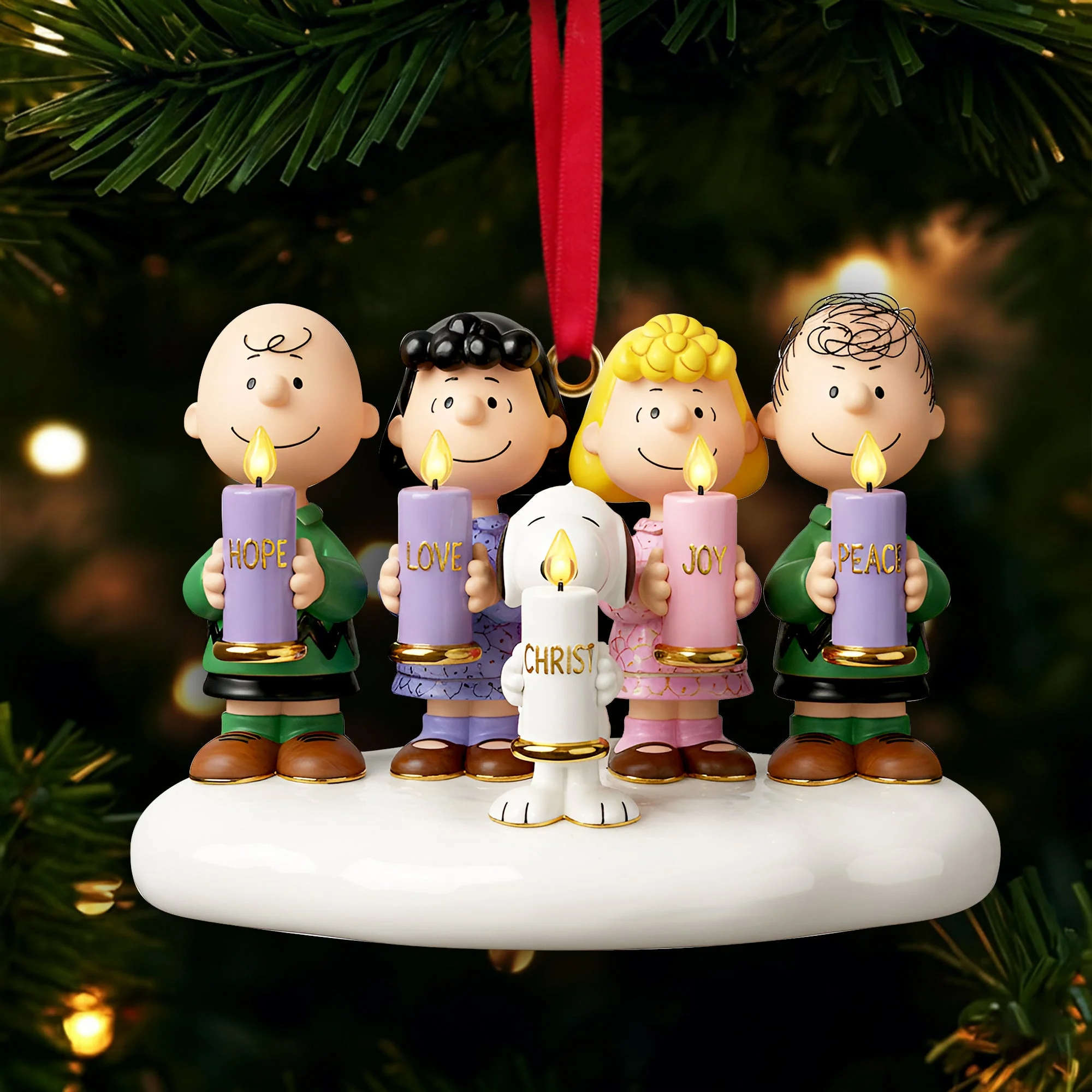 Cute Advent Candles Gang - Personalized Acrylic Ornament - Christmas Gifts For Christians NL122 - Image 3