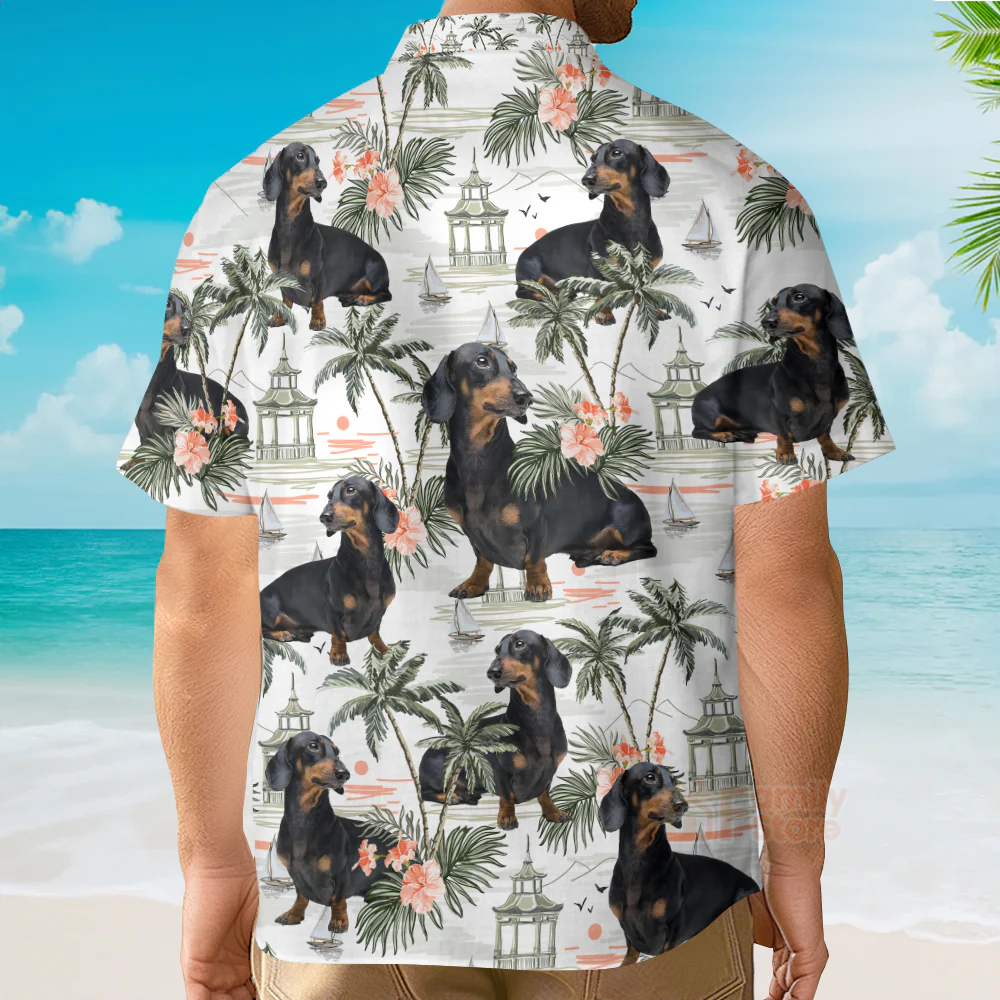 Custom Dog Pet Face Summer Beach Surfing - Personalized Hawaiian Shirt PN302177Lb - Image 2