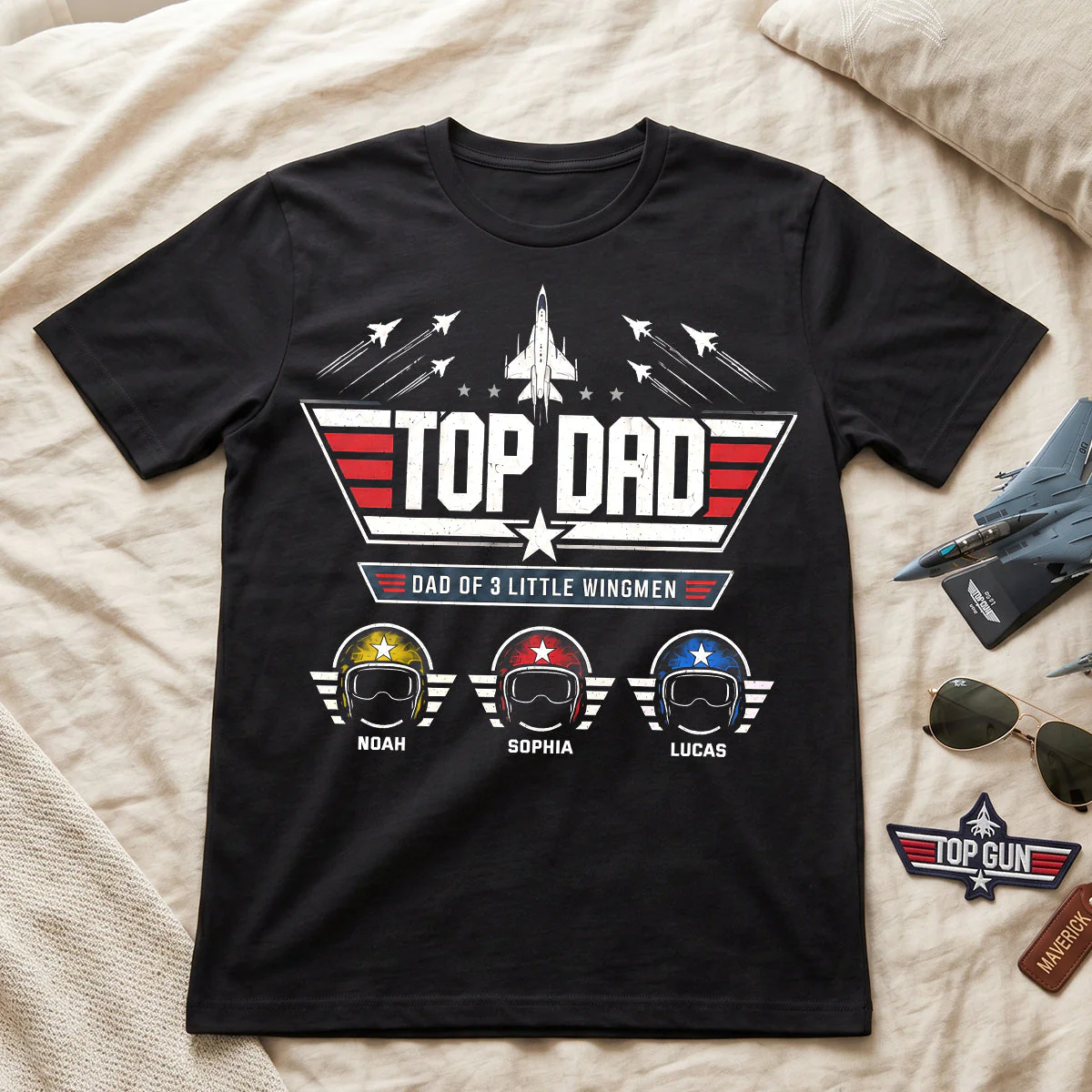 Dad And His Little Pilots - Personalized Shirt - Gift For Father's Day