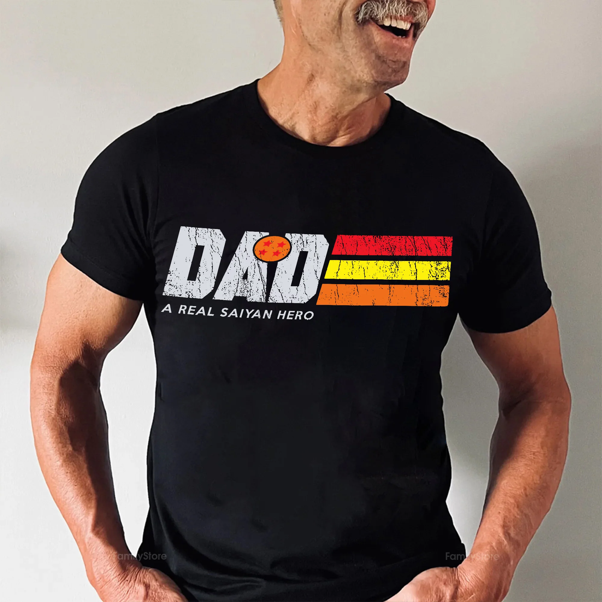 Dad Is A Real Saiyan Hero - Personalized Shirt 2 Side - Gift for Dad - Image 5