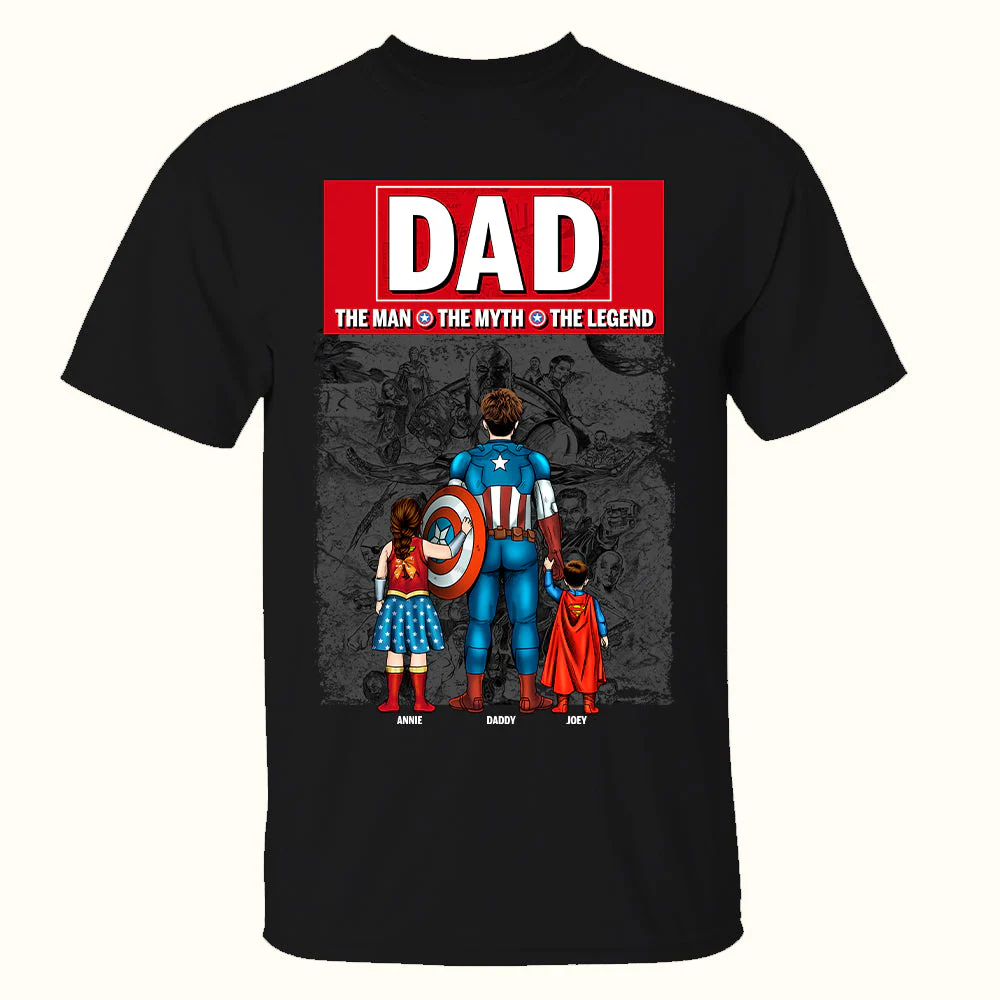 Dad The Man The Myth The Legend - Personalized Shirt - Gift For Dad - Image 3