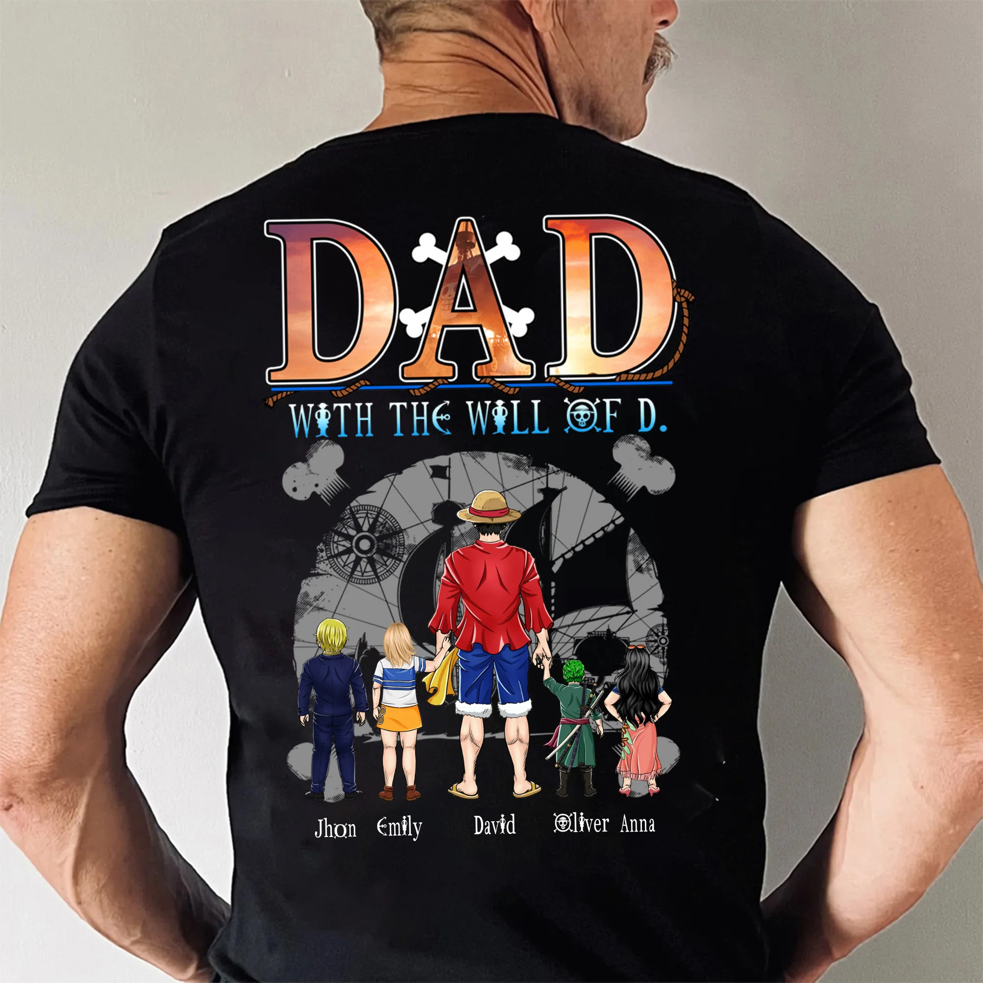 OnPi Pirate Adventure Dad With The Pirate Ship - Gift For Dad - Personalized Shirt 2 Side - Image 4