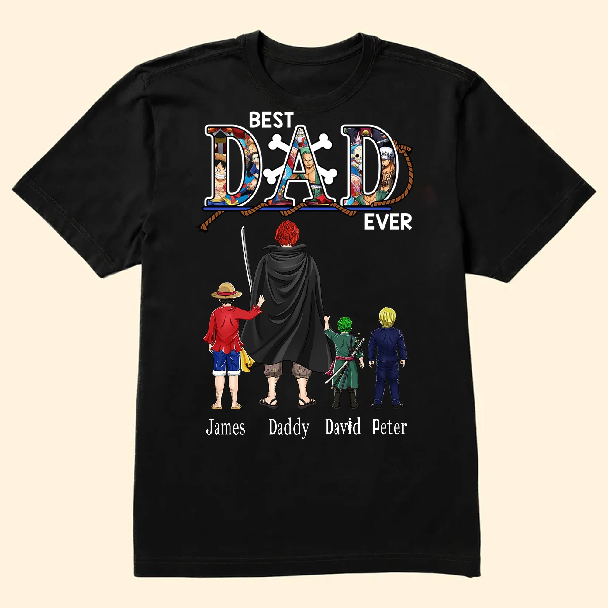 OnPi Pirate Adventure Dad You Are As Strong As Luffy As Fast As Shanks - Gift For Dad - Personalized Shirt 2 Side - Image 5