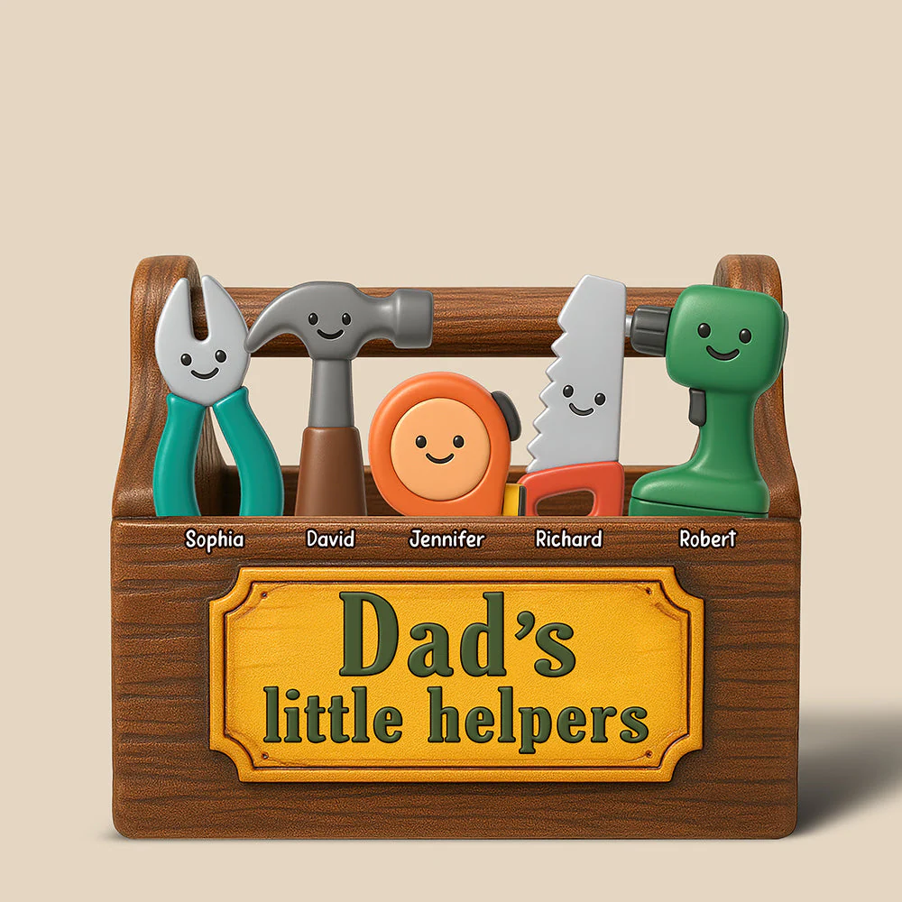 Daddy's Little Helpers Acrylic Plaque - Personalized Gifts For Father - Image 4