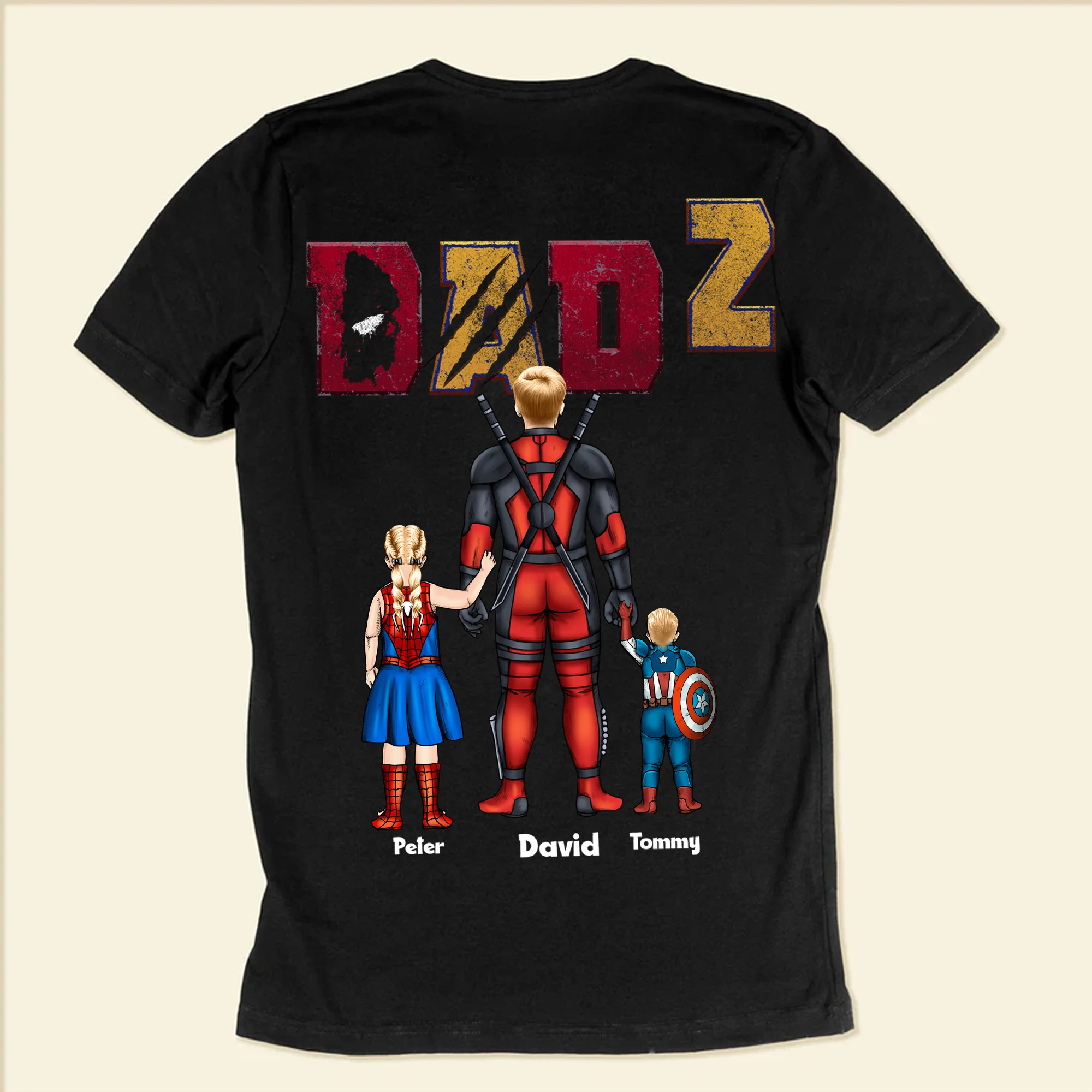 Super Hero Dadpool Like A Dad, Only Cooler - Gift For Father's Day - Personalized Shirt 2 Side - CL02 NH96 - Image 5