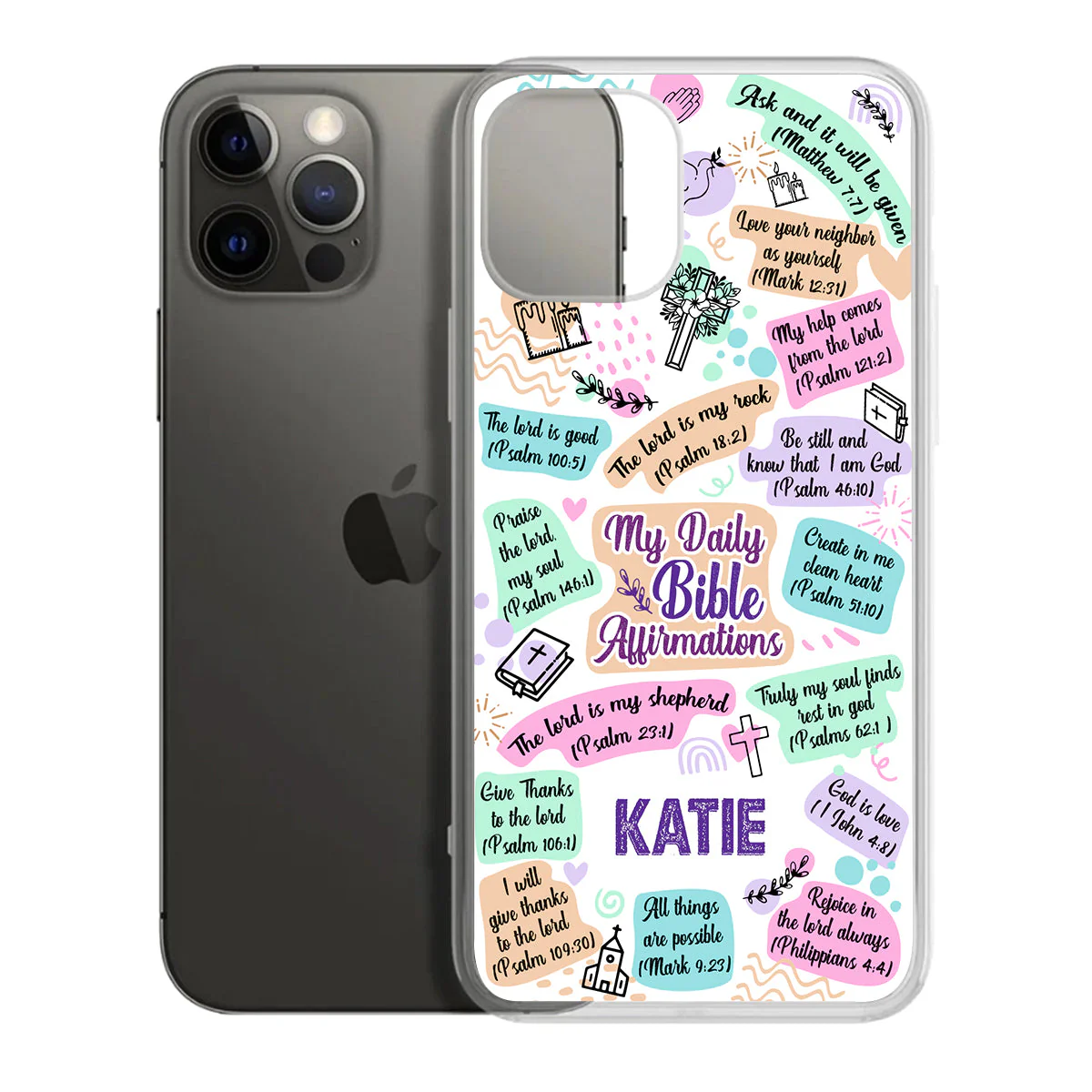 Daily Bible Affirmations - Personalized Phone Case TD118 - Image 7