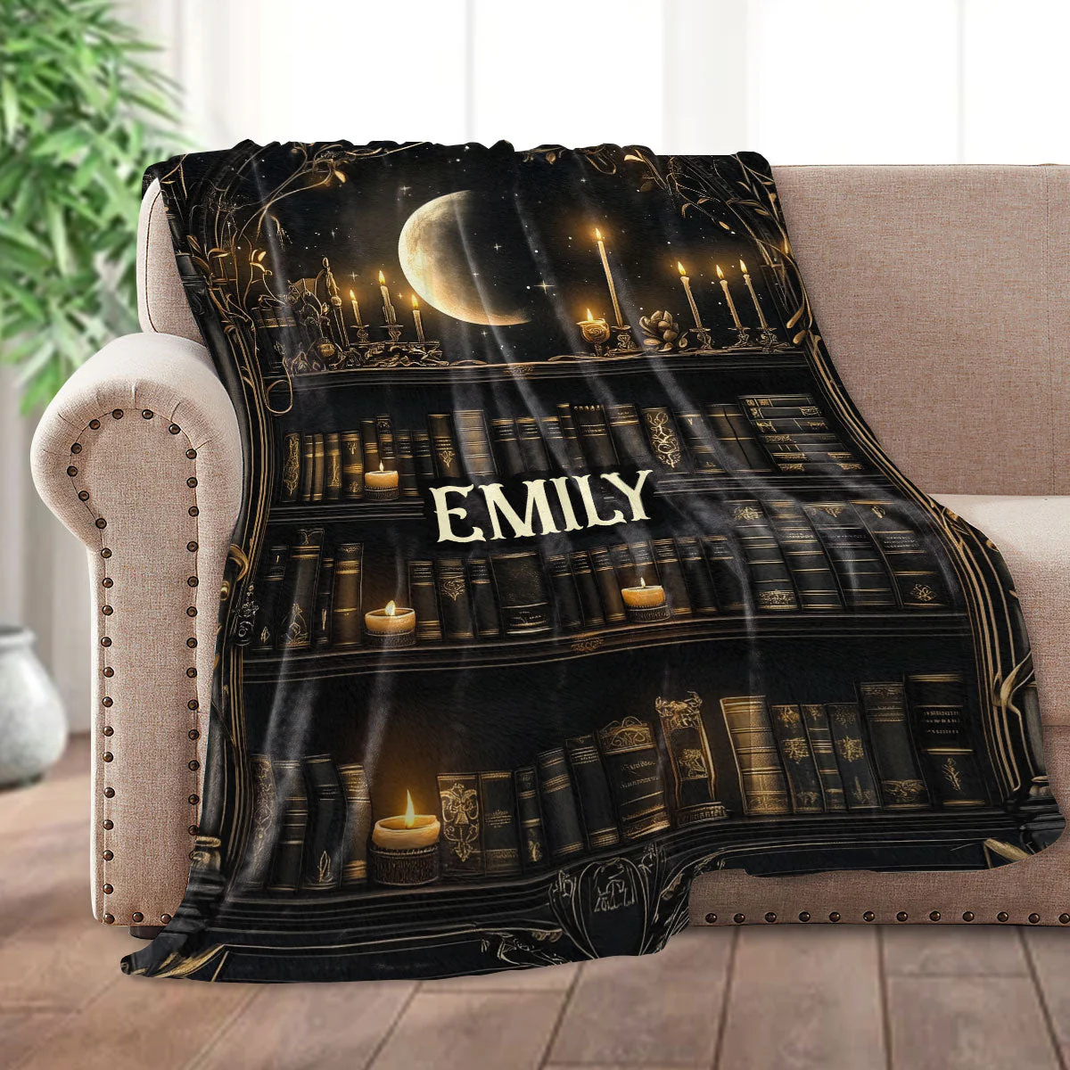 Dark Academia Reading Blanket - Personalized Blanket - Gift For Book Lover, Reader | HH01 - Image 2