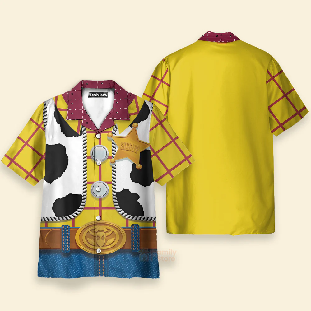 Woody movies Toy Story Denim Style Vest Dress Up Print - Hawaiian Shirt - Image 2